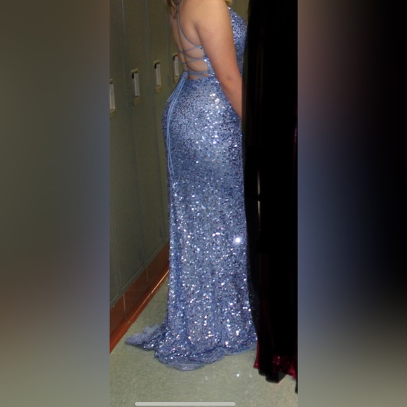 periwinkle prom dress, size 6 - Picture 3 of 5